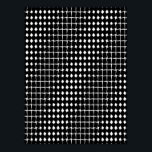 Póster Patrón abstracto negro<br><div class="desc">Patrón abstracto en blanco y negro</div>
