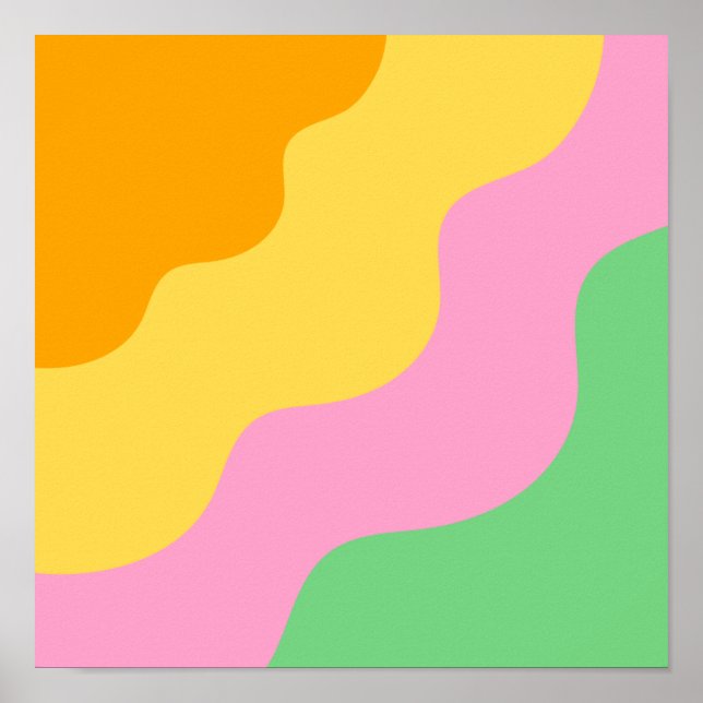 Póster Patrón abstracto pastel (Frente)