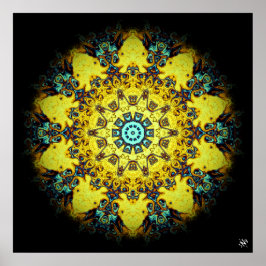 Póster Patrón abstracto psicodélico colorido