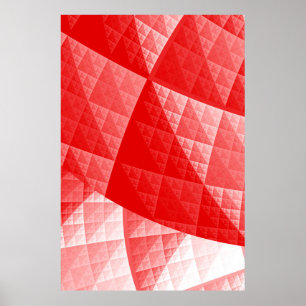 Póster Patrón abstracto rojo