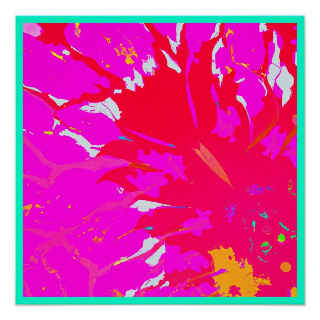 Póster Patrón abstracto rosa elegante (Anverso)