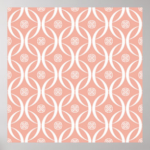 Póster Patrón abstracto sin fisuras Color rosa de la flor