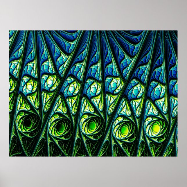 Póster Patrón abstracto submarino (Frente)