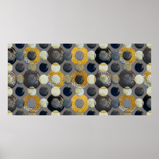 Póster Patrón acuarela sin fisuras con geometri abstracto