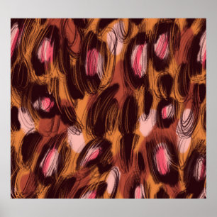 Póster Patrón animal africano de los puntos leopardo