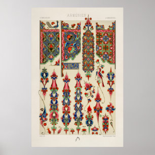 Póster Patrón armenio de Lornement Polychrome (1888)