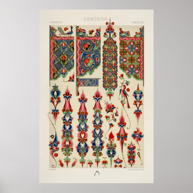Póster Patrón armenio de Lornement Polychrome (1888) (Frente)