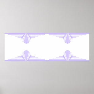 Póster Patrón Art Deco en Lilac