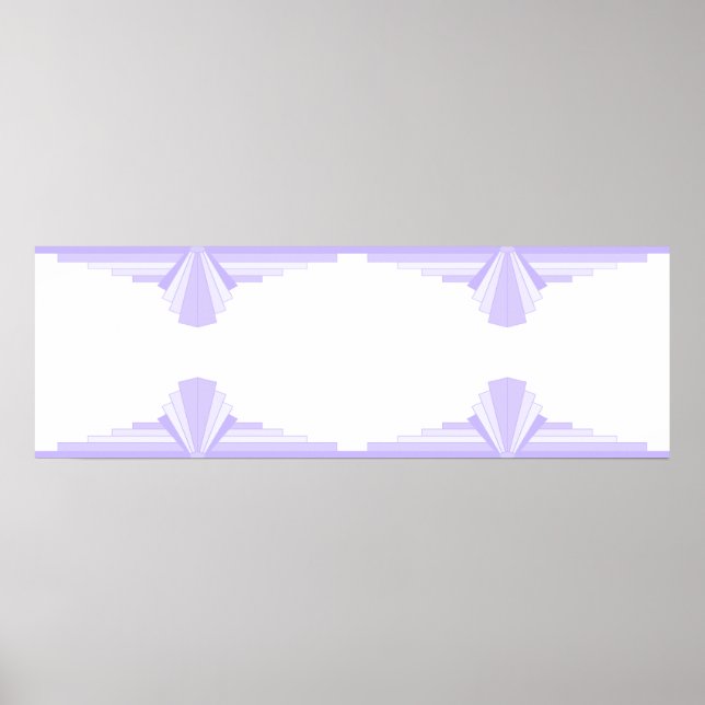 Póster Patrón Art Deco en Lilac (Frente)