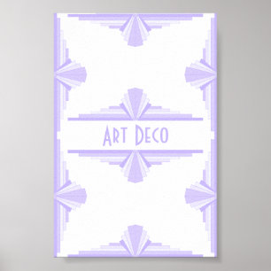 Póster Patrón Art Deco en Lilac