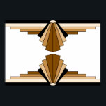 Póster Patrón Art Deco en Tans<br><div class="desc">Este patrón se basa en formas Art Deco clásicas.</div>