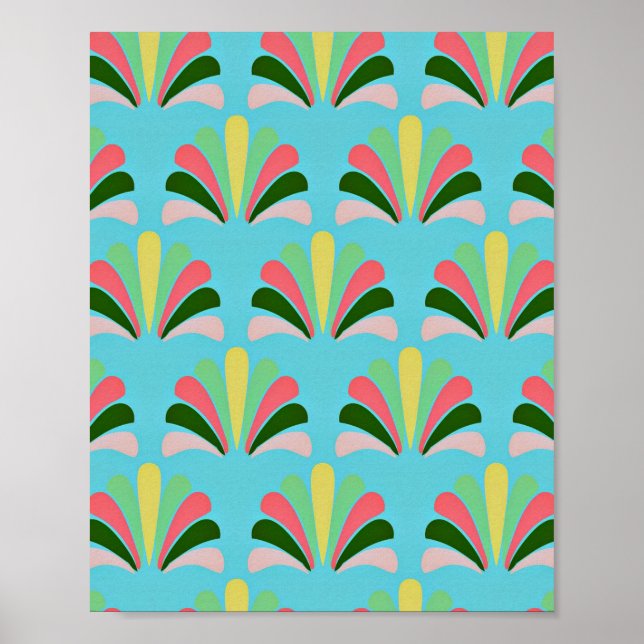 Póster Patrón Art Decó Retro (Frente)