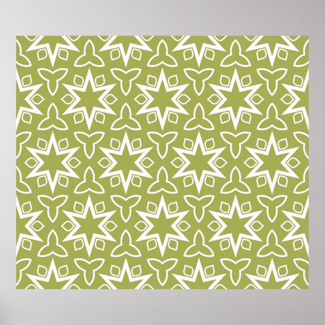 Póster Patrón Art-Decó. Sin inconveniente. Árabe. Vintage (Frente)