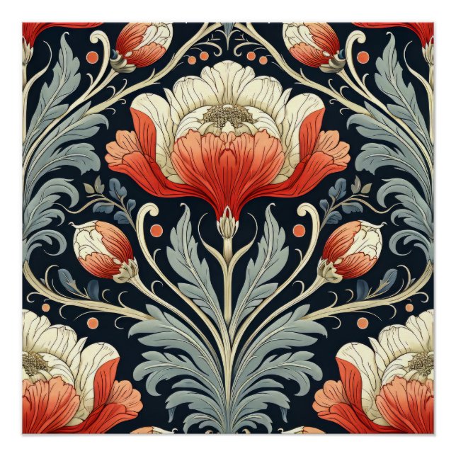 Póster Patrón Art Nouveau (Anverso)