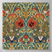 Patrón Art Nouveau Floral de William Morris Compto