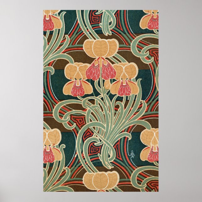 Póster Patrón Art Nouveau n.º 4 en Emporio Moffa (Frente)