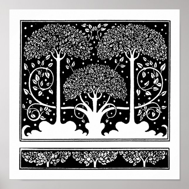 Póster Patrón Art Nouveau Tree Beardsley (Frente)