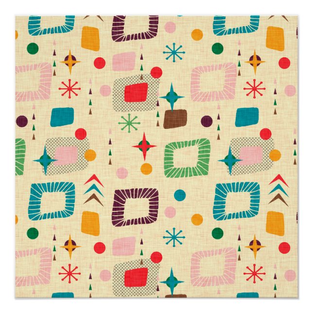 Póster Patrón atómico de los años 50 (Anverso)