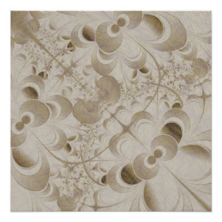 Póster patrón beige abstracto
