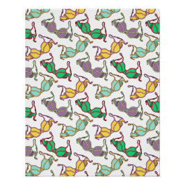 Póster Patrón Bra multicolor