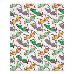 Póster Patrón Bra multicolor