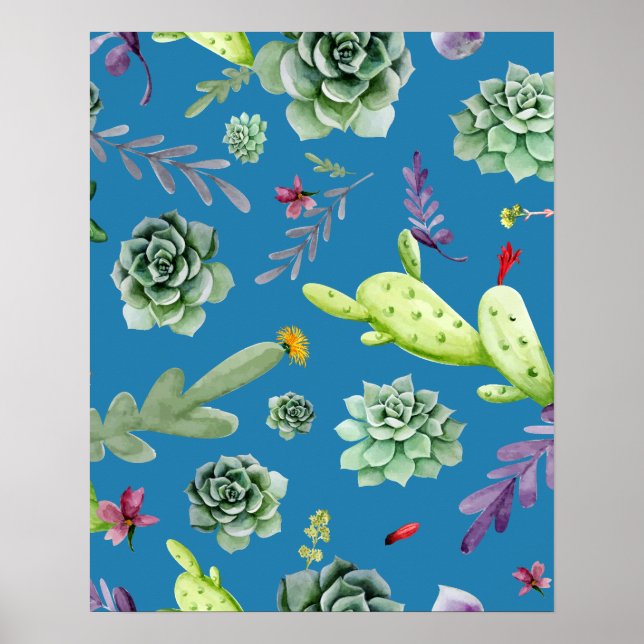 Póster Patrón Cactus 5 (Frente)