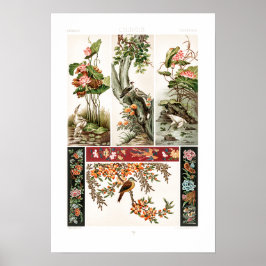 Póster Patrón chino antiguo de Albert Racinet