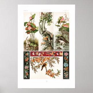 Póster Patrón chino antiguo de Albert Racinet