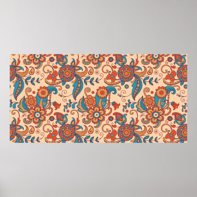 Póster Patrón colorido sin soldadura (Frente)