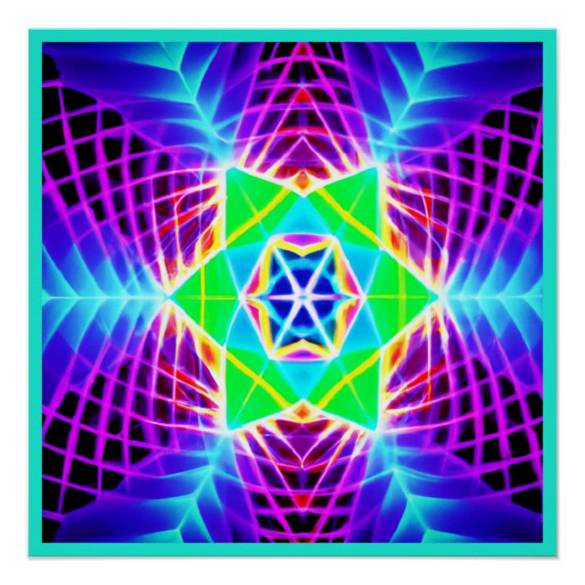 Póster Patrón colorido y vivo (Anverso)