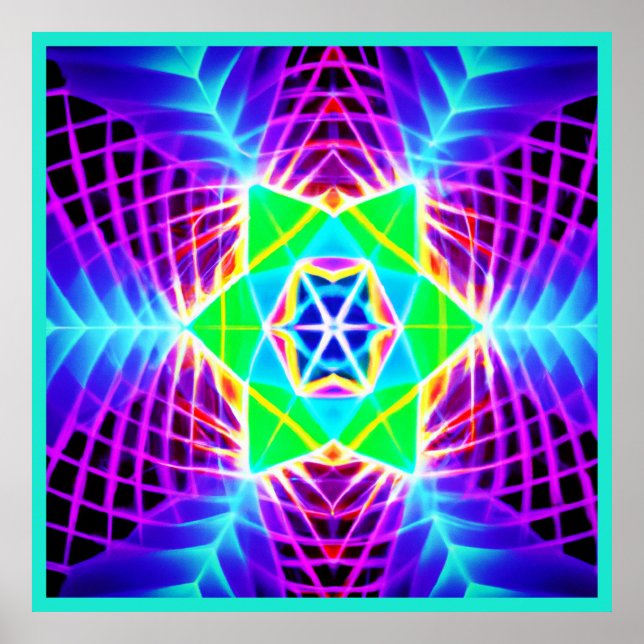 Póster Patrón colorido y vivo (Frente)