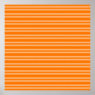 Póster Patrón continuo de rayas naranjas