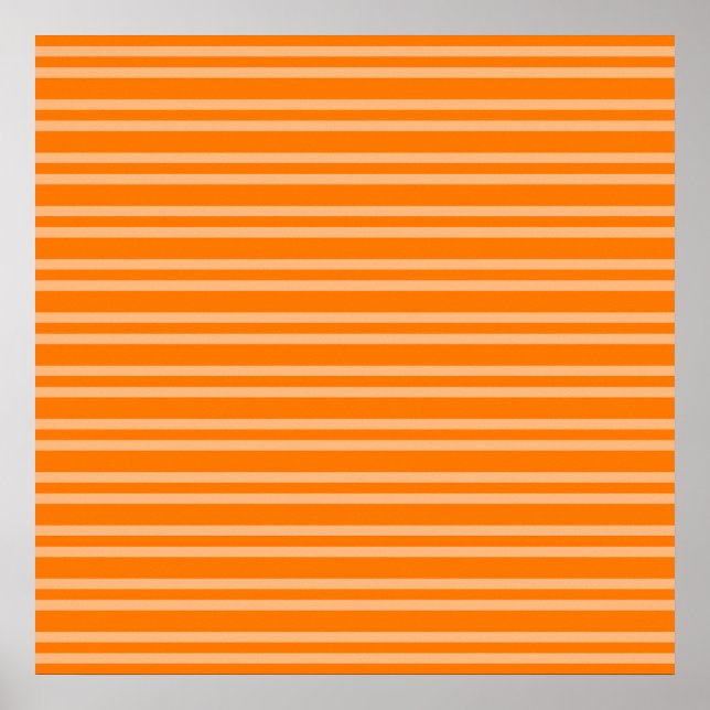 Póster Patrón continuo de rayas naranjas (Frente)