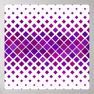Póster Patrón cuadrado púrpura horizontal