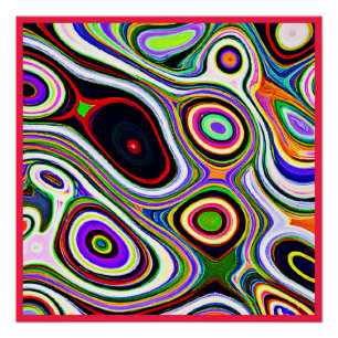 Póster Patrón de abstracción colorido y vivo