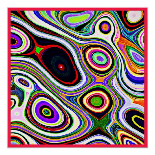 Póster Patrón de abstracción colorido y vivo (Anverso)