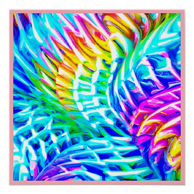 Póster Patrón de abstracciones coloridas (Anverso)