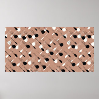 Póster Patrón de acuarela incoloro y transparente