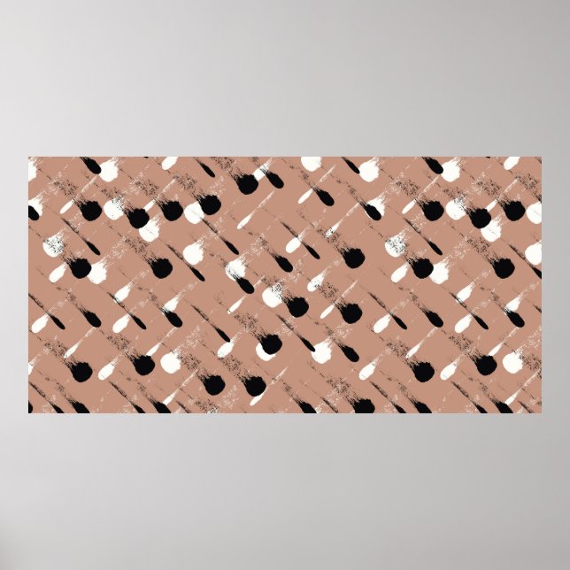 Póster Patrón de acuarela incoloro y transparente (Frente)