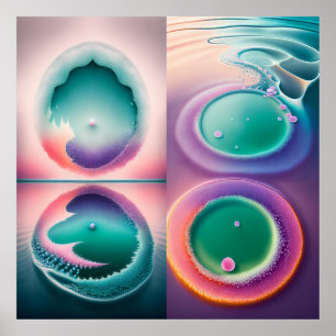 Póster Patrón de agua