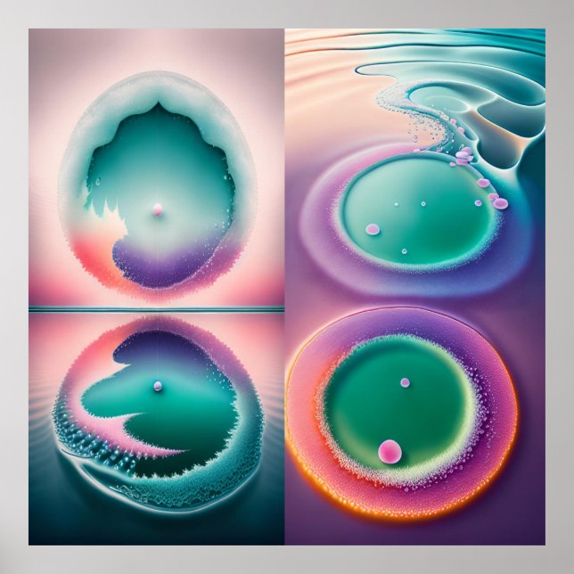 Póster Patrón de agua (Frente)