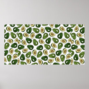 Póster Patrón de aguacate
