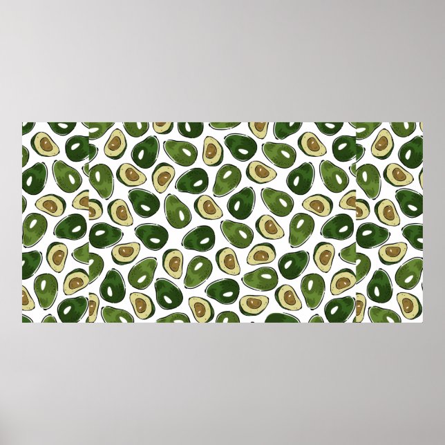 Póster Patrón de aguacate (Frente)