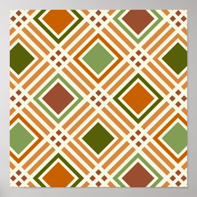 Póster Patrón de algas de arcilla (Frente)