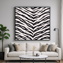 Póster Patrón de animal tigre blanco