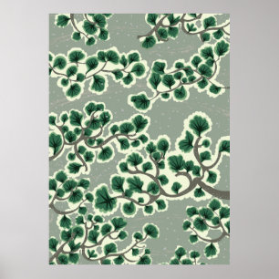 Póster Patrón de árbol Bonsai