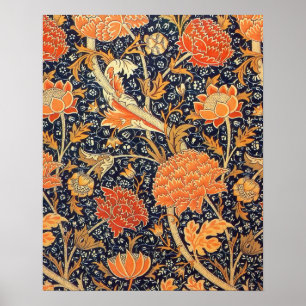 Póster Patrón de Art Nouveau floral William Morris Cray