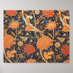 Póster Patrón de Art Nouveau floral William Morris Cray