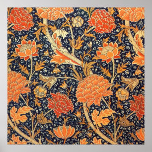 Póster Patrón de Art Nouveau floral William Morris Cray
