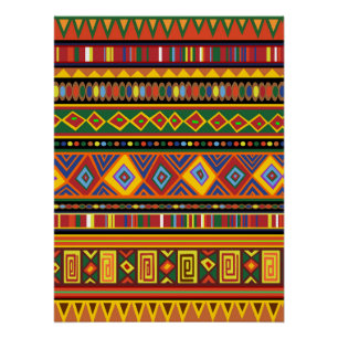 Póster Patrón de arte étnico de África